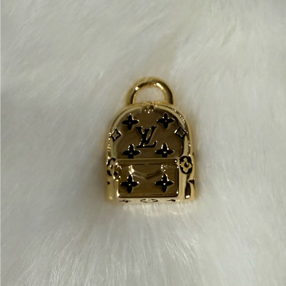 Louis Vuitton Gold and Black Backpack Charm